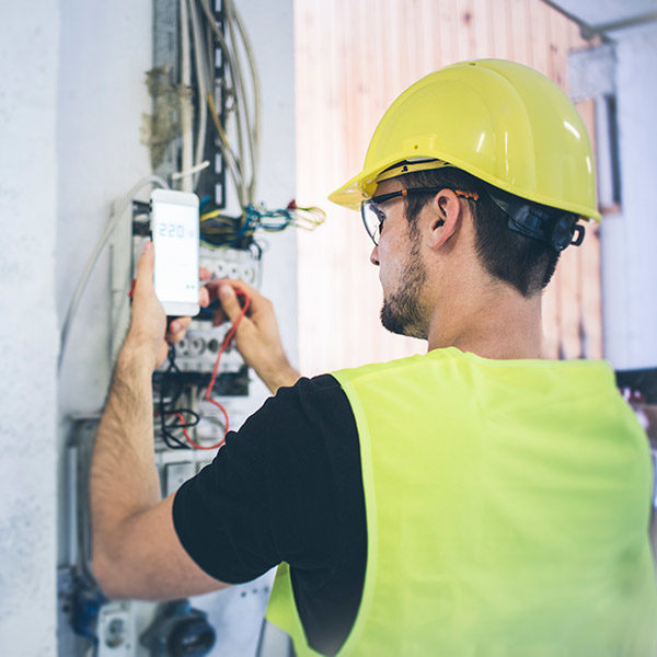 industrial electrician working