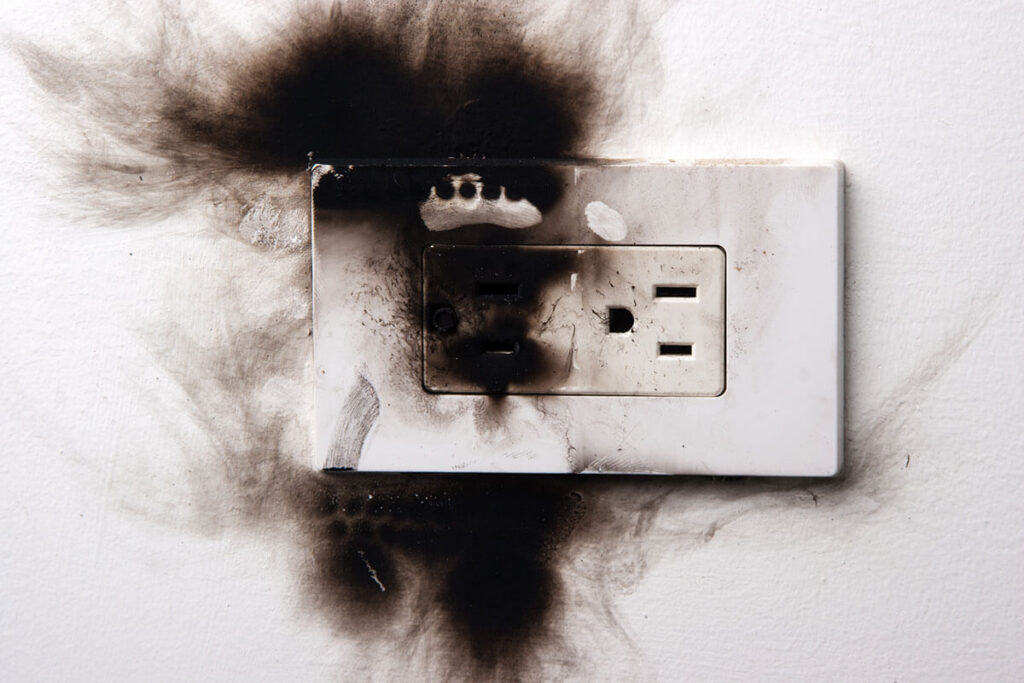A burned socket