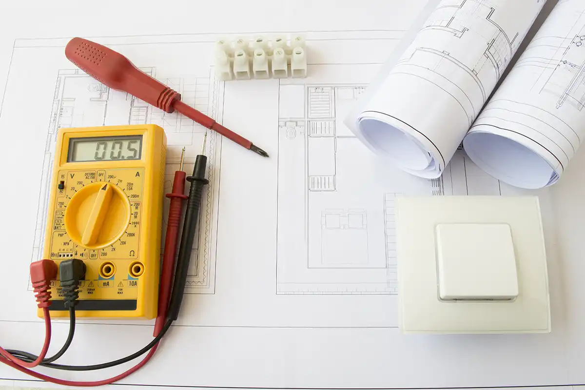 electrical meter and floor plans